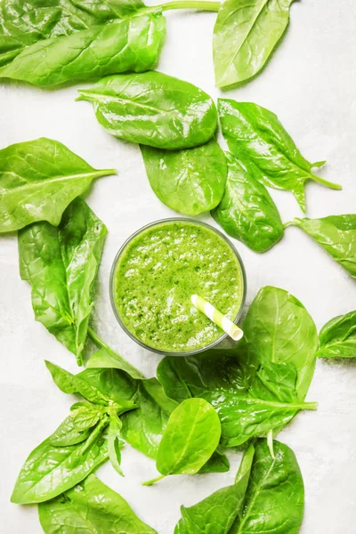 Frullati di spinaci, sfondo alimentare — Foto Stock