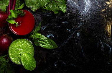 Detoks smoothies ham şeker pancarı ve ıspanak 