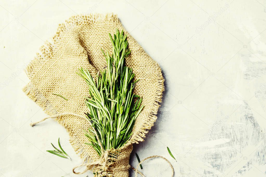 Fresh rosemary, rustic style