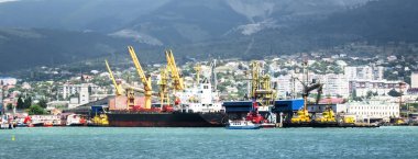 Novorossiysk ticari liman görünümünü