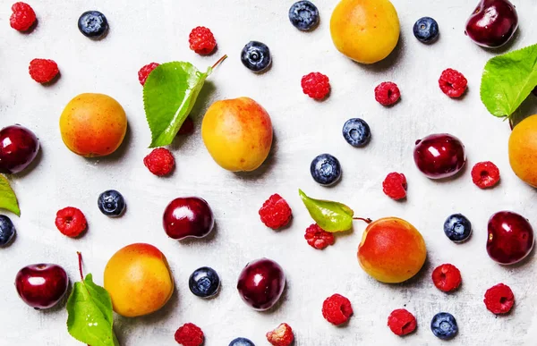 taze meyveler ve meyve, üstten görünüm