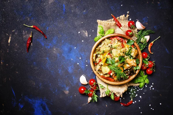 Patlıcan biber ile Komposto