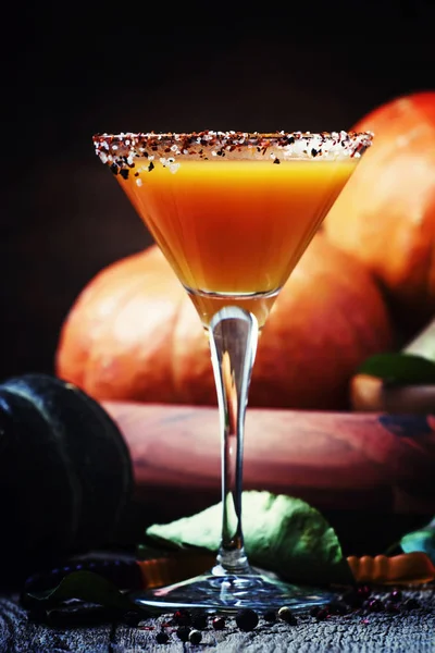 Fresh pumpkin juice in glass — Stock Photo, Image