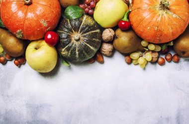 Kabak ile sonbahar gıda arka plan, 