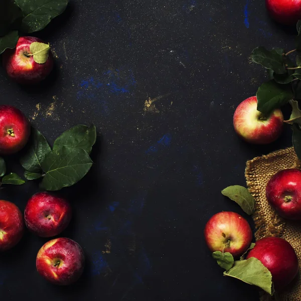 Pequeñas manzanas rojas crudas — Foto de Stock