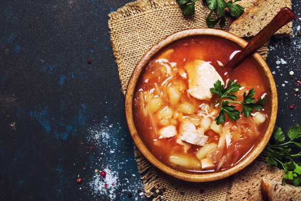 Shchi - Suppe aus Sauerkraut — Stockfoto