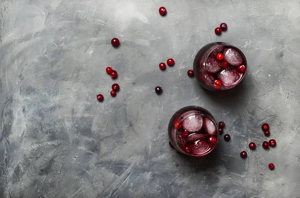 Suco de cranberry em copos — Fotografia de Stock