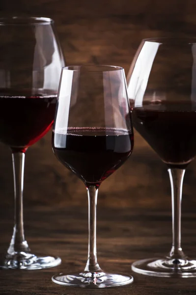 Bicchiere Vino Selezione Vini Rossi Degustazione Vino Rosso Secco Semi — Foto Stock