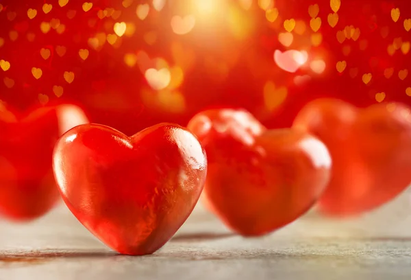 Fond Saint Valentin Avec Des Cœurs Rouges Carte Vacances Avec — Photo