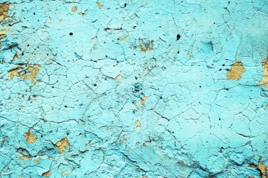 Üzerinde mavi boya dokusu ya da arka planı olan beton gri bir duvar. Metin için yeri olan yüksek karşıtlık ve çözünürlük görüntüsü. Tasarım şablonu