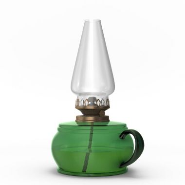 Eski yeşil gaz lambası