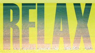 Sakin ol, deniz hafta sonu. Sunny beach, deniz arka plan. Dinlenme, turizm ve seyahat.