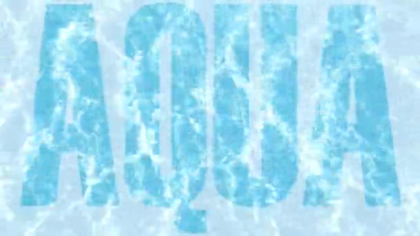 青い水とスイミング プール。プールには透明な水。アクア、夏、残り. — ストック動画