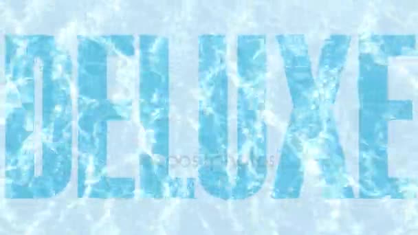 Deluxe a lázní. Bazén s modrou vodou. Průzračná voda v bazénu. — Stock video