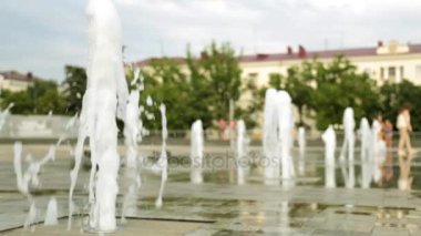 Krasnodar, Rusya, Temmuz 2017. Güzel bir şehir çeşme.