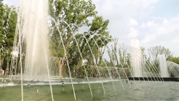 Schöner Brunnen. krasnodar, russland, juli 2017. — Stockvideo