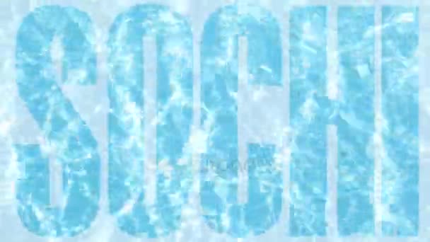 Resten i Sochi. Pool med blått vatten. — Stockvideo