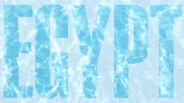 Odpočinku, cestování a dovolené v Egyptě. Bazén s modrou vodou. — Stock video