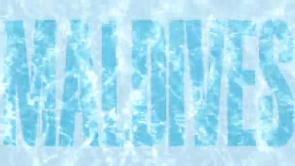 Υπόλοιπο, τα ταξίδια και τις διακοπές στις Μαλδίβες. Πισίνα με μπλε νερό. — Αρχείο Βίντεο