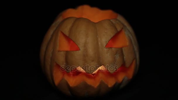 Festa di Halloween. Jack zucca incandescente . — Video Stock