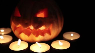 Mumlar ile kabak Jack. Tatil Cadılar Bayramı. Azizler günü.