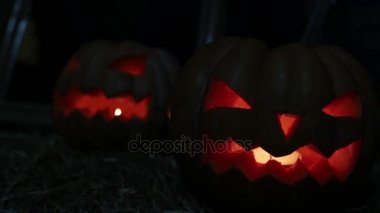 Korkunç aydınlık kabak Jack. Cadılar Bayramı ve tüm azizler günü.