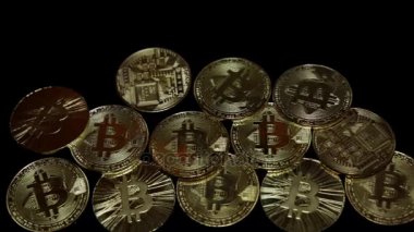 Bize dolar ve altın sikke bitcoins.