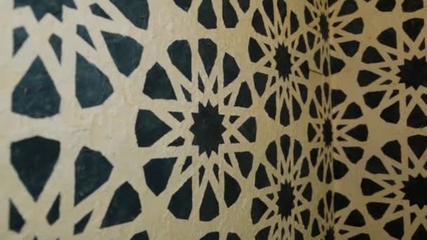 Decorative plaster on the wall. — Stock Video