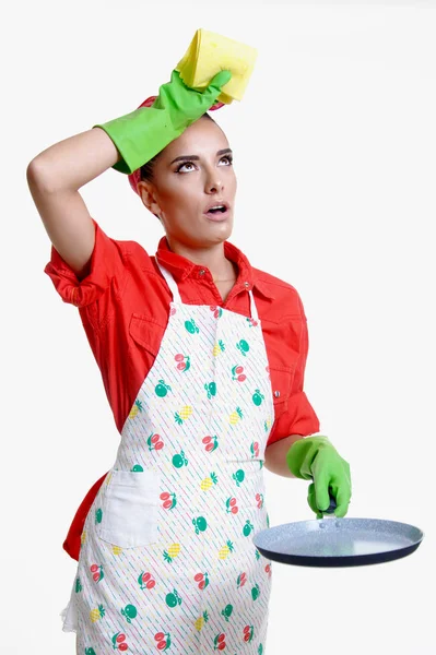 Meisje in de keuken — Stockfoto