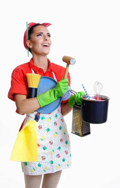 Dziewczyna w kuchni — Zdjęcie stockowe