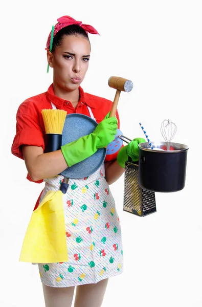 Girl in the kitchen — Stock Photo, Image