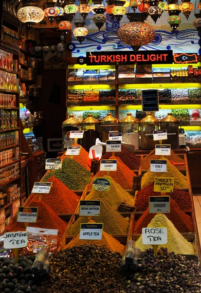 Loja Especiarias Istambul Turkey Conceito Cidades Visita Turística — Fotografia de Stock