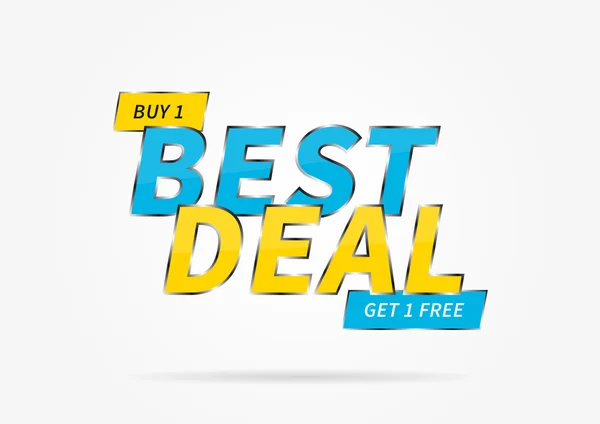 Banner Best Deal Buy Получите 1 бесплатную векторную иллюстрацию — стоковый вектор