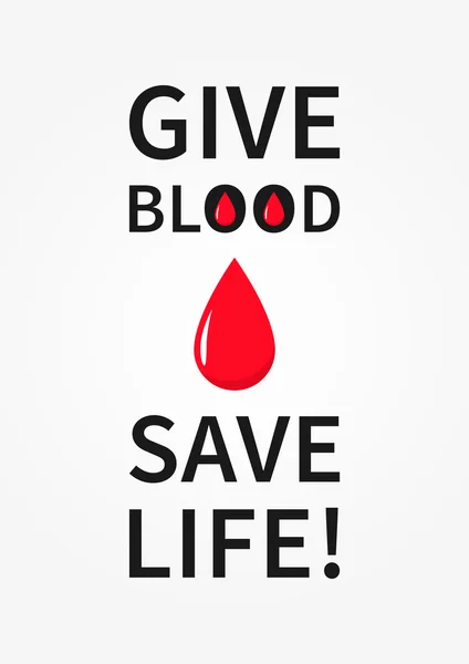 Bannière de don de sang — Image vectorielle