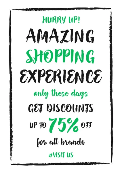 Vector Amazing Shopping Experience Up to banner — Archivo Imágenes Vectoriales