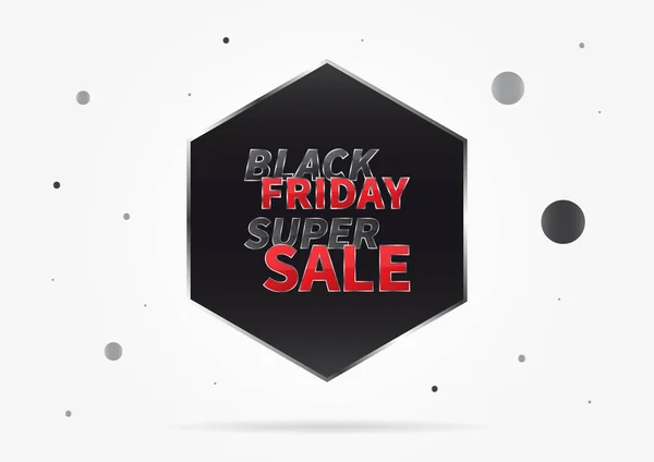 Banner Black Friday Super Sale vector illustration — Stock Vector