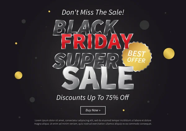 Black Friday Super Sale — Stock Vector