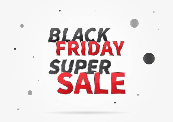 Banner Black Friday Super Sale vector illustration — Stock Vector