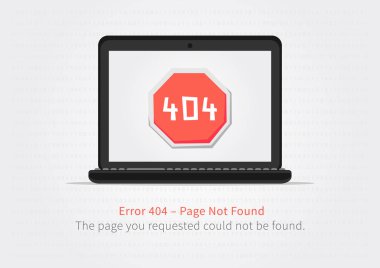 Web sitesi 404 sayfa yaratıcı konsept dizüstü bilgisayar ile