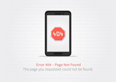 Web sitesi 404 sayfa yaratıcı kavramı ile hareket eden telefon