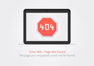 Web sitesi 404 sayfa yaratıcı kavramı tablet ile