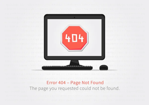 Error 404 page layout vector design — Stock Vector