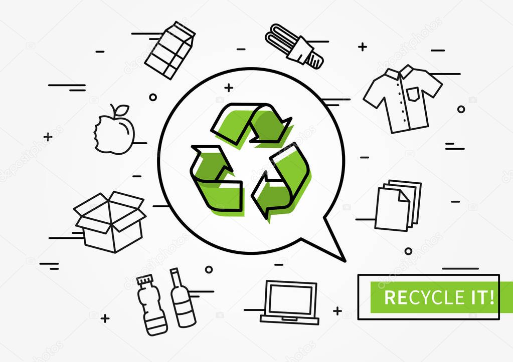 Recycle it vector illustration
