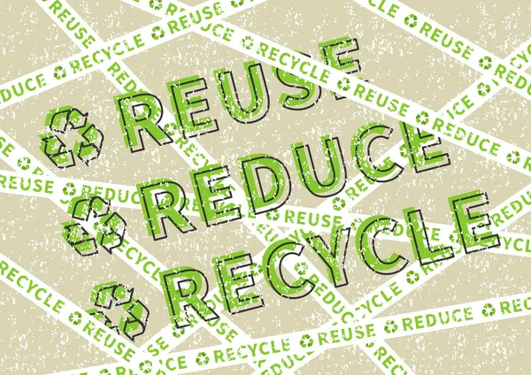 Ponowne użycie zmniejszyć recyklingu plakat 2 — Wektor stockowy