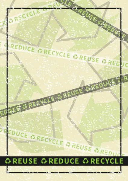 Verticale eco poster over grunge textuur achtergrond — Stockvector