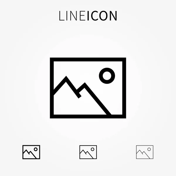 Line art picture pictogram — Stock Vector