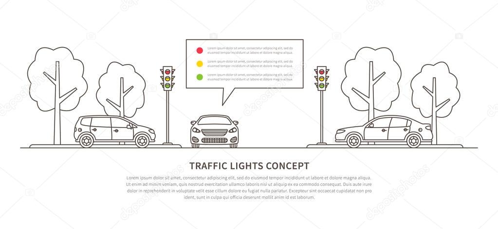 Traffic lights vector illustration