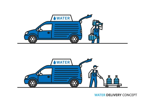 Water levering vectorillustratie — Stockvector