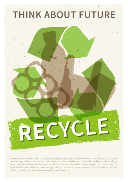 Recycleren vuilnis vectorillustratie — Stockvector