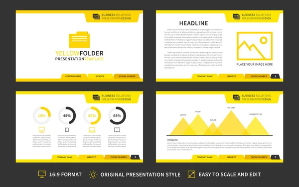 Bedrijfspresentatie vector sjabloon — Stockvector